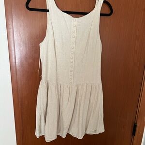 Altar'd State Cream Button-Front Dress
